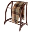 Pemberly Row Solid Wood Blanket Rack Closet Organizer in Antique Walnut