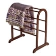 Pemberly Row Solid Wood Quilt Blanket Rack Closet Organizer in Antique Walnut