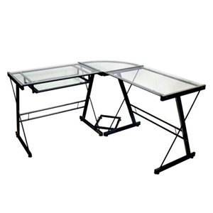 pemberly row l shaped glass top computer desk