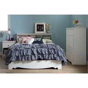 pemberly row 5 drawer chest in pure white