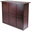 Pemberly Row Expandable Solid Wood Counter Wine Home Bar in Antique Walnut