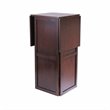 Pemberly Row Expandable Solid Wood Counter Wine Home Bar in Antique Walnut
