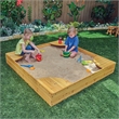 Pemberly Row Reinforced Wood Panels Backyard Sandbox