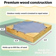 Pemberly Row Reinforced Wood Panels Backyard Sandbox