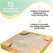 Pemberly Row Reinforced Wood Panels Backyard Sandbox