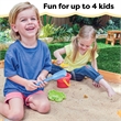 Pemberly Row Reinforced Wood Panels Backyard Sandbox