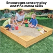 Pemberly Row Reinforced Wood Panels Backyard Sandbox