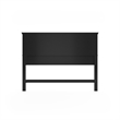Pemberly Row Traditional Wood Full Queen Panel Headboard in Black