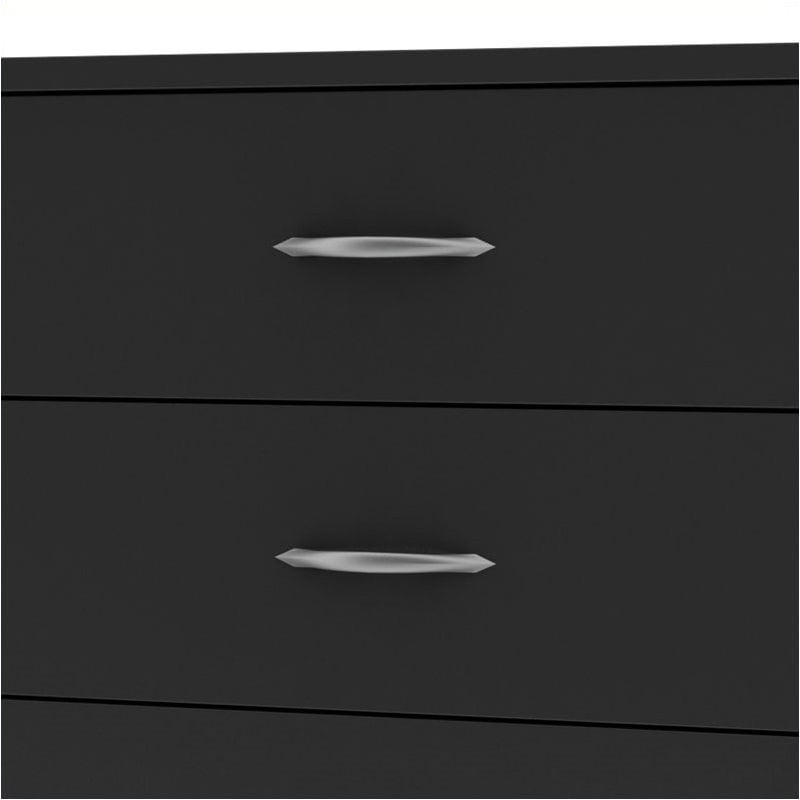 Pemberly Row 5 Drawer Chest Pure Black