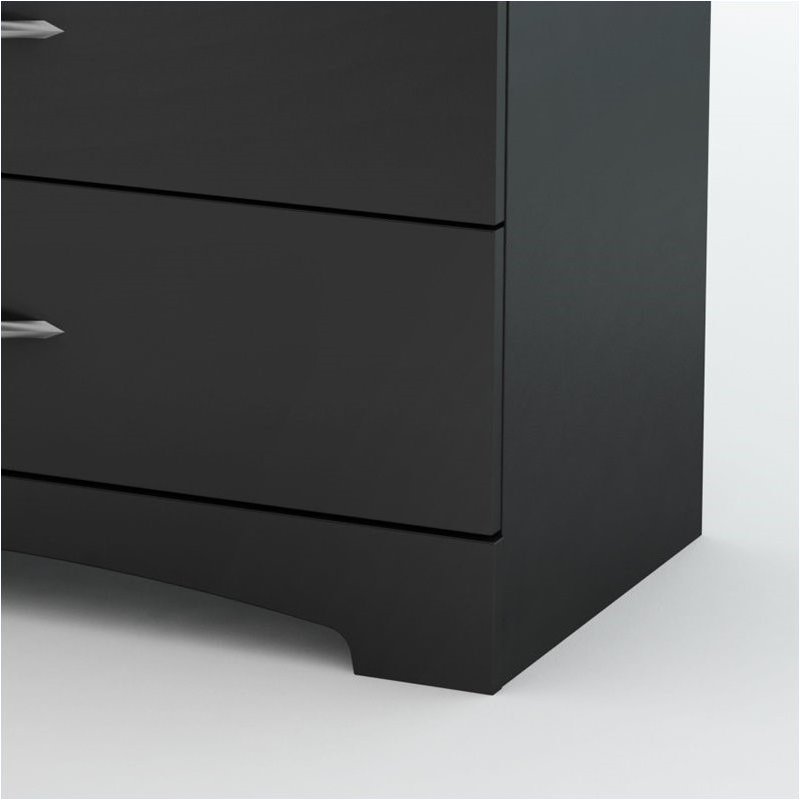 Pemberly Row 5 Drawer Chest Pure Black