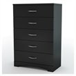 Pemberly Row 5 Drawer Chest Pure Black