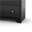 Pemberly Row 6 Drawer Double Dresser in Pure Black Finish