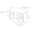 Pemberly Row Modern Solid Wood Deluxe Desk with Hutch in White