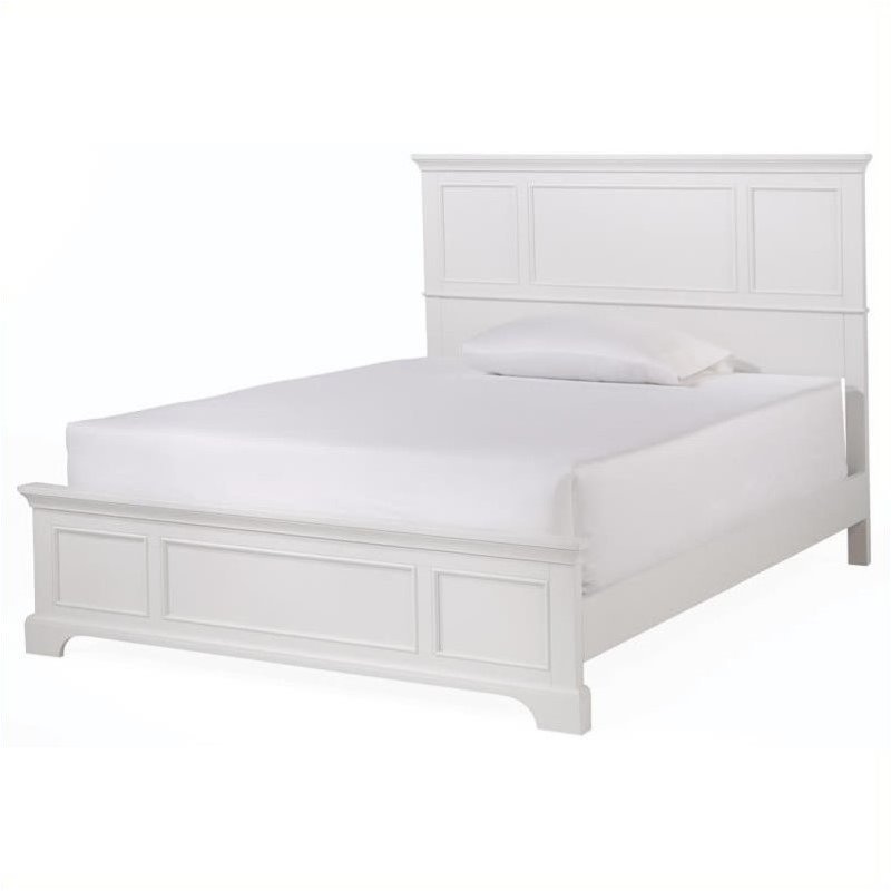 Pemberly Row Queen Panel Bed in White Finish