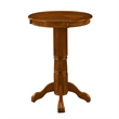 Pemberly Row Traditional Hardwood & Veneers Pedestal Pub Table in Cherry