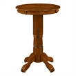 Pemberly Row Traditional Hardwood & Veneers Pedestal Pub Table in Cherry