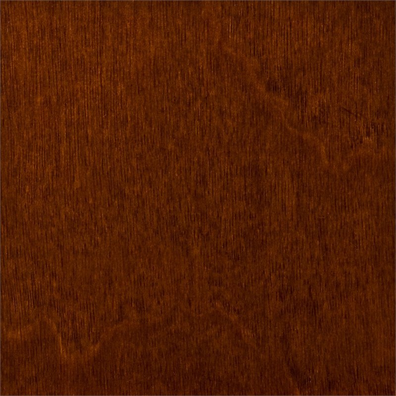 Pemberly Row Traditional Wood/Granite Top Kitchen Cart in Classic Cherry