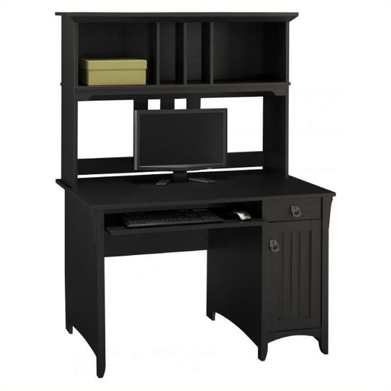 Pemberly Row Mission Desk with Hutch in Aged Tobacco Cymax Business