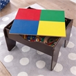 Pemberly Row 2-in-1 Activity Table with Lego and Train Set in Espresso
