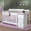 Pemberly Row 4 in 1 Convertible Crib and Changer Combo in White