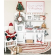 Pemberly Row Wood White Vintage Play Kitchen in Multi-Color Finish
