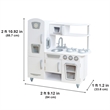 Pemberly Row Wood White Vintage Play Kitchen in Multi-Color Finish