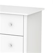 Pemberly Row 5 Drawer Chest in Pure White Finish