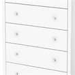 Pemberly Row 5 Drawer Chest in Pure White Finish
