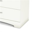 Pemberly Row 5 Drawer Chest in Pure White Finish
