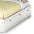 Pemberly Row Particleboard Twin Mates Platform Storage Bed in Pure White