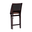 Pemberly Row Wood Bar Stool Chair in Merlot - Square Seat & Footrest & Backrest