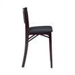 Pemberly Row Wood Bar Stool Chair in Merlot - Square Seat & Footrest & Backrest