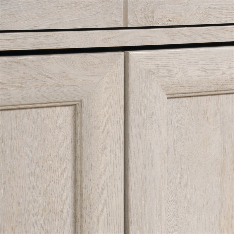 Pemberly Row 2-Door Wood Utility Stand in Distressed Estate Black