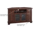 Pemberly Row Traditional Wood Corner TV Stand for TVs up to 47.75