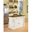 Pemberly Row Farmhouse Wood Kitchen Island with Granite Top in Antique White