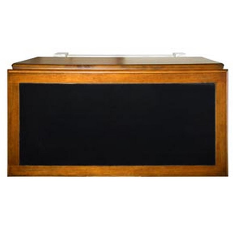 Pemberly Row Farmhouse Wood Kitchen Island with Granite Top in Antique White