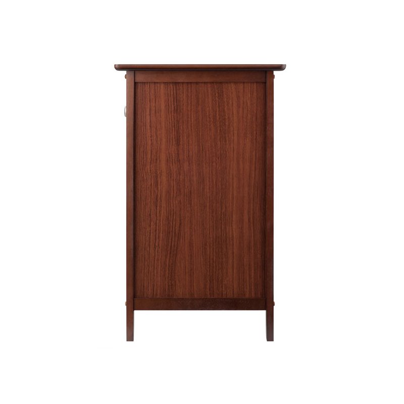 Pemberly Row Transitional Solid Wood Nightstand with Drawer in Walnut