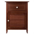 Pemberly Row Transitional Solid Wood Nightstand with Drawer in Walnut