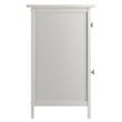 Pemberly Row Solid Wood Nightstand with Drawer and Door in White