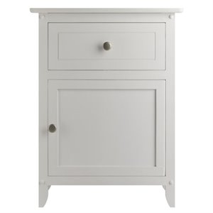 Pemberley Row Solid Wood White Nightstand Rectangular 25&quotH Unassembled