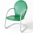 Pemberly Row Metal Chair in Grasshopper Green