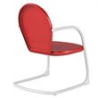 Pemberly Row Outdoor Patio Sturdy Metal Chair in Red