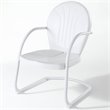 Pemberly Row Metal Chair in White
