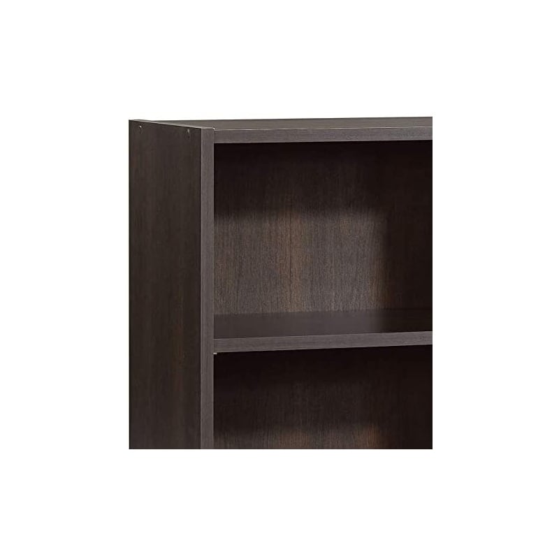 Pemberly Row 3-Shelf Modern Engineered Wood Bookcase in Cinnamon Cherry