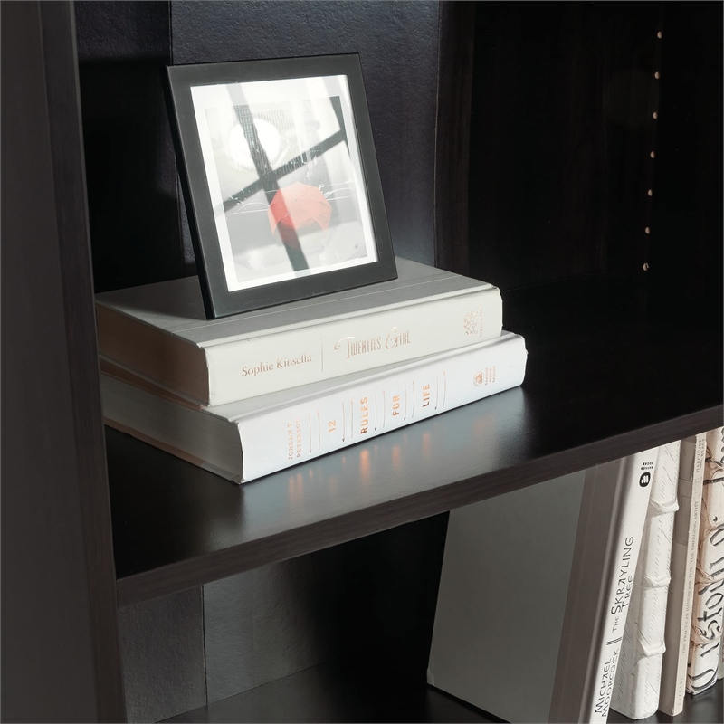 Pemberly Row 5-Shelf Bookcase in Cinnamon Cherry