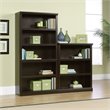 Pemberly Row 3 Shelves Modern Wood Bookcase in Jamocha Wood Black
