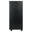 Pemberly Row 7-Drawer Modern Composite Wood Storage Cabinet in Black