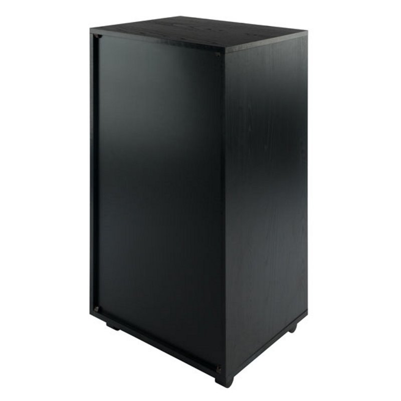 Pemberly Row 7-Drawer Modern Composite Wood Storage Cabinet in Black