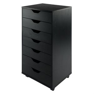 pemberly row wooden mobile storage cabinet in black