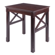 Pemberly Row 3-Piece Transitional Solid Wood Nesting Table in Cappuccino